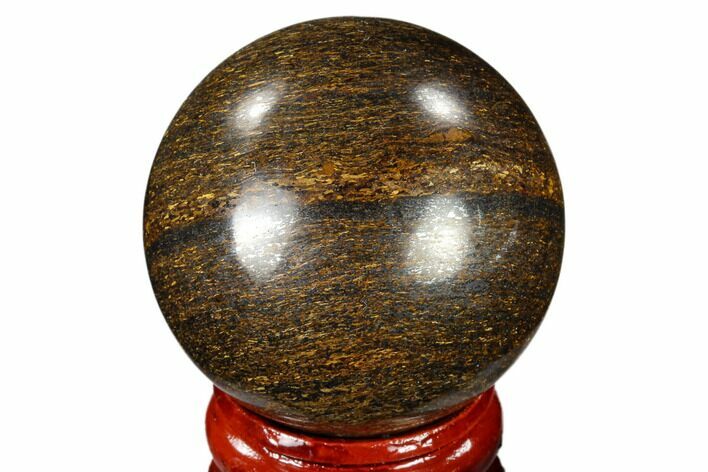Polished Bronzite Sphere - Brazil #115981